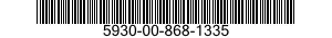 5930-00-868-1335 PUSH BUTTON 5930008681335 008681335