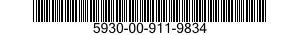 5930-00-911-9834 RETAINER,ELECTRICAL SWITCH 5930009119834 009119834