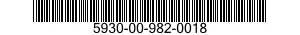 5930-00-982-0018 SWITCH,TOGGLE 5930009820018 009820018