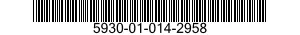 5930-01-014-2958 SWITCH,TOGGLE 5930010142958 010142958
