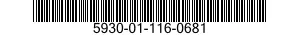 5930-01-116-0681 SWITCH DRIVE SUBASSEMBLY 5930011160681 011160681