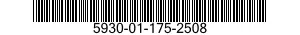 5930-01-175-2508 SWITCH,TOGGLE 5930011752508 011752508