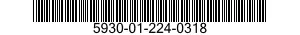 5930-01-224-0318 SWITCH,TOGGLE 5930012240318 012240318