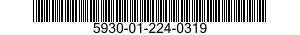 5930-01-224-0319 SWITCH,TOGGLE 5930012240319 012240319