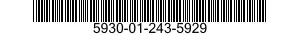 5930-01-243-5929 SWITCH,TOGGLE 5930012435929 012435929
