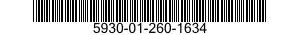 5930-01-260-1634 SWITCH SUBASSEMBLY 5930012601634 012601634