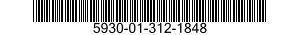5930-01-312-1848 SWITCH,TOGGLE 5930013121848 013121848