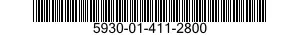 5930-01-411-2800 SWITCH,TOGGLE 5930014112800 014112800