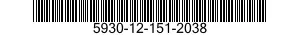 5930-12-151-2038 SWITCH,TOGGLE 5930121512038 121512038