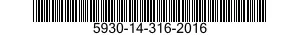 5930-14-316-2016 SWITCH,TOGGLE 5930143162016 143162016