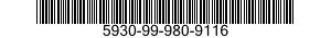 5930-99-980-9116 SWITCH,ROTARY 5930999809116 999809116