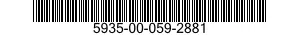 5935-00-059-2881 CONNECTOR,PLUG,ELECTRICAL 5935000592881 000592881
