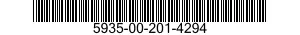 5935-00-201-4294 CONNECTOR BODY,PLUG,ELECTRICAL 5935002014294 002014294