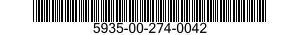 5935-00-274-0042 CONNECTOR,PLUG,ELECTRICAL 5935002740042 002740042