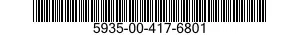 5935-00-417-6801 BRACKET,ELECTRICAL CONNECTOR 5935004176801 004176801