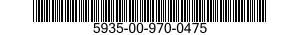 5935-00-970-0475 CONNECTOR,PLUG,ELECTRICAL 5935009700475 009700475
