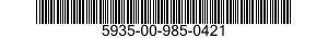 5935-00-985-0421 CONNECTOR,PLUG,ELECTRICAL 5935009850421 009850421