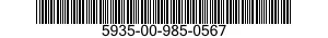 5935-00-985-0567 CONNECTOR,RECEPTACLE,ELECTRICAL 5935009850567 009850567