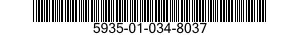 5935-01-034-8037 SOCKET,PLUG-IN ELECTRONIC COMPON 5935010348037 010348037
