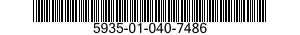 5935-01-040-7486 CONNECTOR,PLUG,ELECTRICAL 5935010407486 010407486
