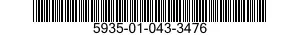5935-01-043-3476 CONNECTOR,PLUG,ELECTRICAL 5935010433476 010433476
