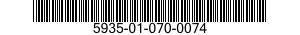 5935-01-070-0074 CONNECTOR,PLUG,ELECTRICAL 5935010700074 010700074