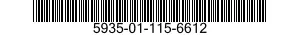 5935-01-115-6612 CONNECTOR,RECEPTACLE,ELECTRICAL 5935011156612 011156612