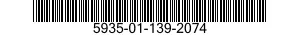 5935-01-139-2074 SOCKET,PLUG-IN ELECTRONIC COMPON 5935011392074 011392074