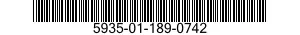 5935-01-189-0742 CONNECTOR,PLUG,ELECTRICAL 5935011890742 011890742