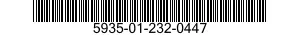 5935-01-232-0447 SOCKET,PLUG-IN ELECTRONIC COMPONENTS 5935012320447 012320447