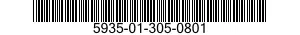 5935-01-305-0801 CONNECTOR,PLUG,ELECTRICAL 5935013050801 013050801