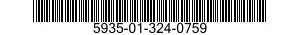 5935-01-324-0759 ADAPTER,SOCKET,PLUG-IN ELECTRONIC COMPONENTS 5935013240759 013240759