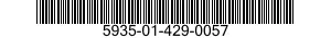 5935-01-429-0057 CONNECTOR,MODULAR PLUG,ELECTRICAL 5935014290057 014290057