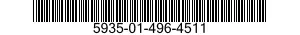 5935-01-496-4511 CONNECTOR,PLUG,ELECTRICAL 5935014964511 014964511