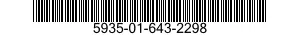 5935-01-643-2298 CONNECTOR,PLUG,ELECTRICAL 5935016432298 016432298