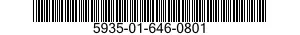 5935-01-646-0801 CONNECTOR,RECEPTACLE,ELECTRICAL 5935016460801 016460801