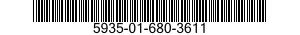 5935-01-680-3611 CONNECTOR,RECEPTACLE,ELECTRICAL 5935016803611 016803611