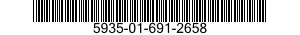 5935-01-691-2658 ADAPTER,SOCKET,PLUG-IN ELECTRONIC COMPONENTS 5935016912658 016912658