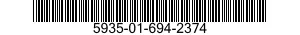 5935-01-694-2374 CONNECTOR,PLUG,ELECTRICAL 5935016942374 016942374