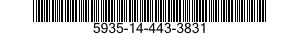 5935-14-443-3831 CONNECTOR,PLUG,ELECTRICAL 5935144433831 144433831