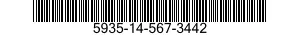 5935-14-567-3442 CONNECTOR BODY,MODULAR PLUG,ELECTRICAL 5935145673442 145673442