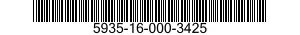 5935-16-000-3425 CONNECTOR,PLUG,ELECTRICAL 5935160003425 160003425