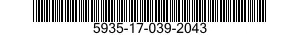 5935-17-039-2043 CONNECTOR,PLUG,ELECTRICAL 5935170392043 170392043