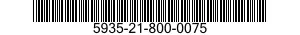 5935-21-800-0075 CONNECTOR,PLUG,ELECTRICAL 5935218000075 218000075