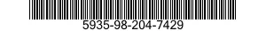 5935-98-204-7429 CONNECTOR,PLUG,ELECTRICAL 5935982047429 982047429