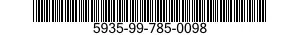 5935-99-785-0098 CONNECTOR,PLUG,ELECTRICAL 5935997850098 997850098