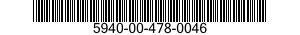 5940-00-478-0046 TERMINAL,FEEDTHRU 5940004780046 004780046