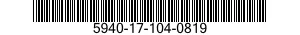 5940-17-104-0819 TERMINAL STRIP,GROUNDING 5940171040819 171040819
