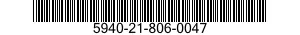 5940-21-806-0047 TERMINAL,FEEDTHRU 5940218060047 218060047