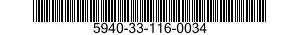 5940-33-116-0034 TERMINAL,FEEDTHRU 5940331160034 331160034